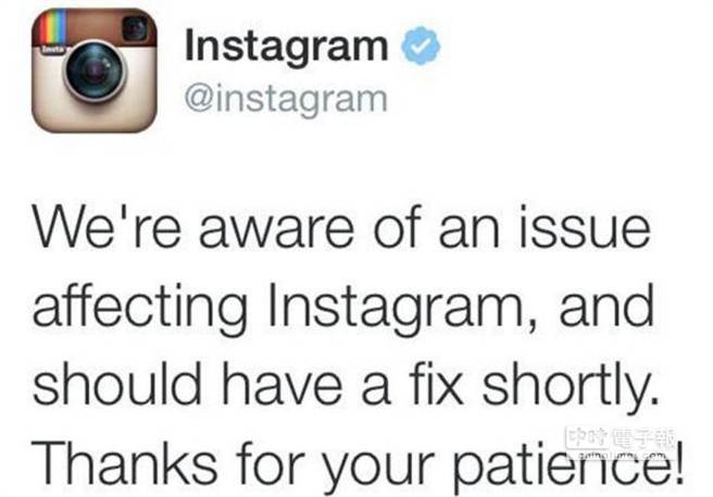 Instagram壞掉了糗用twitter道歉 科技 中時新聞網