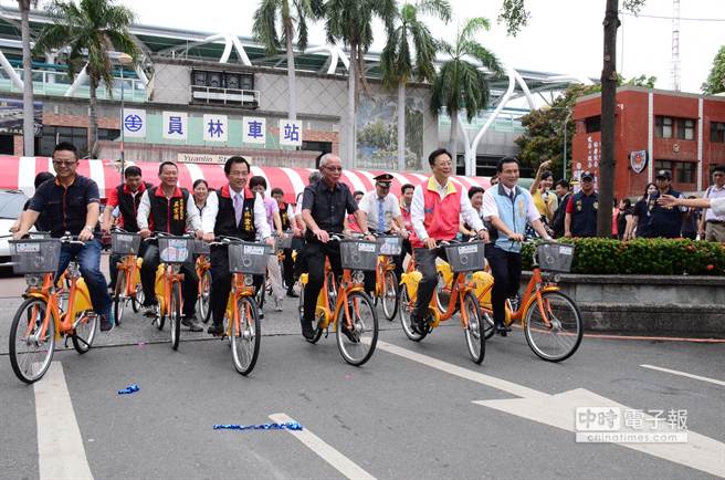彰化縣Youbike也即將進駐員林設站，讓鎮民及遊客享受方便。（鐘武達攝）