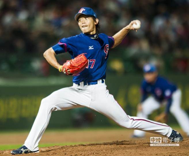 台湾旅日投手陈冠宇。（中时资料照，郑任南摄）