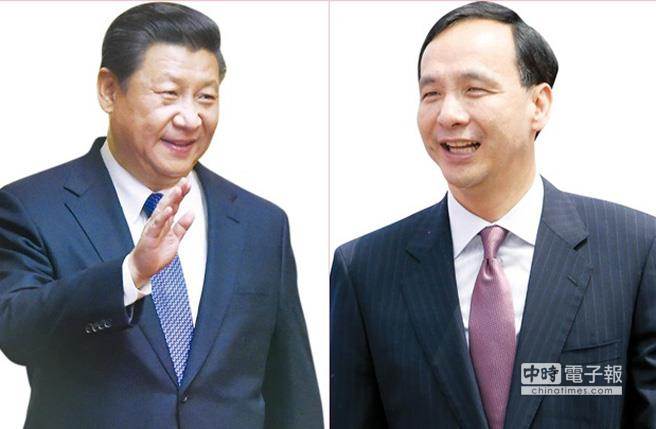 朱立倫（右，本報系資料照）與習近平（中新社）將在5月4日於北京會面。