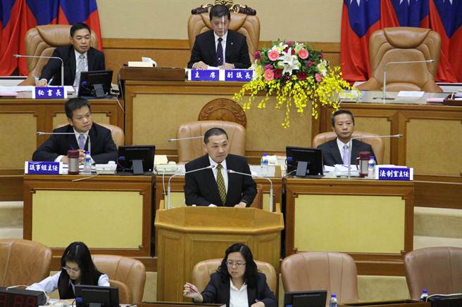 新北市副市長侯友宜今日重申，核二乾貯場的水保計畫尚未核定。（池雅蓉攝）