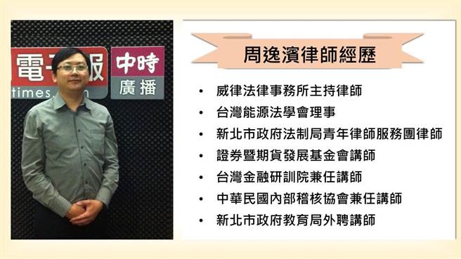 周逸滨律师小檔案。