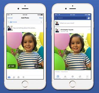 臉書iOS App開始支援Live Photos