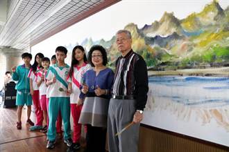 國昌國中邀畫家、師生共畫壁畫 慶20周年校慶