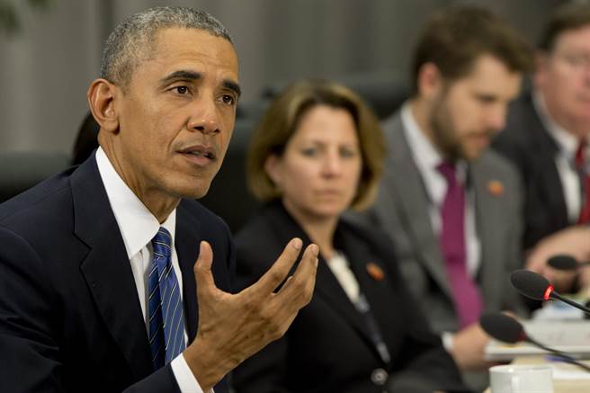 歐巴馬這次和高峰會最大的任務，是讓各國領導人對北韓議題和恐怖主義的核化，與美國一樣的措施和腳步。圖歐巴馬於峰會照片。（圖取自美聯社‘）