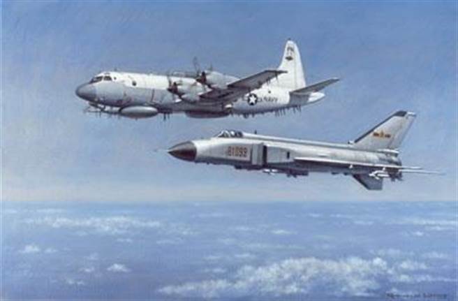 2001年，中共歼8乙在南海与美国EP-3发生相撞。(图/网路)