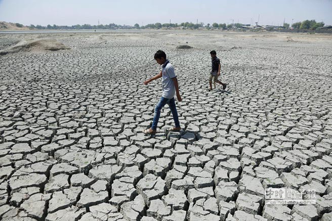 印度旱災逼死窮人。圖╱美聯社