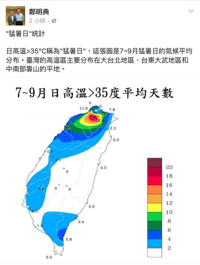 熱翻 鄭明典貼 猛暑日 統計大台北最熱 生活 中時新聞網