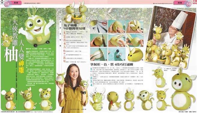 柚子果雕DIY。（中國時報報導頁面）
