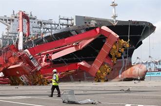 莫蘭蒂吹襲風明輪撞毀4台起重機　高雄港災損史上最慘