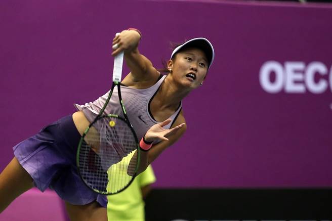 張凱貞海碩女網賽單、雙打20日要問鼎后冠。(李弘斌攝)