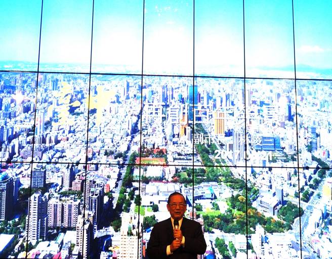 台中市副市長林陵三以「台中再造百年榮景」為題，打造台中成為幸福城市、生活首都。（盧金足攝）
