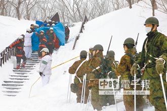 日本那須溫泉雪崩8死