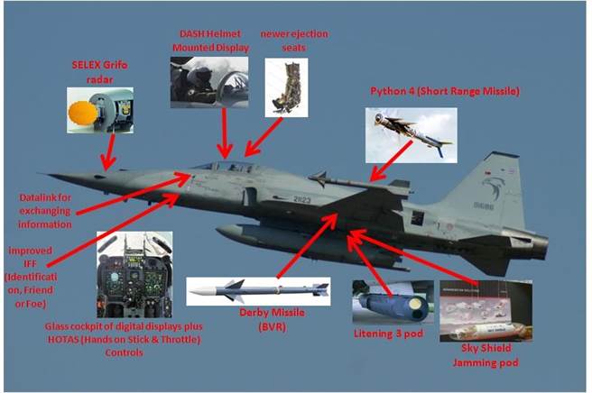 泰國空軍的F-5E升級計畫，航電、武裝都做了極大的改良。(圖/spacebattles)