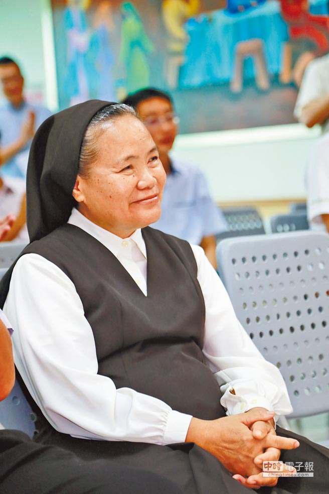 敏道家園的滿詠萱修女（余信賢攝）