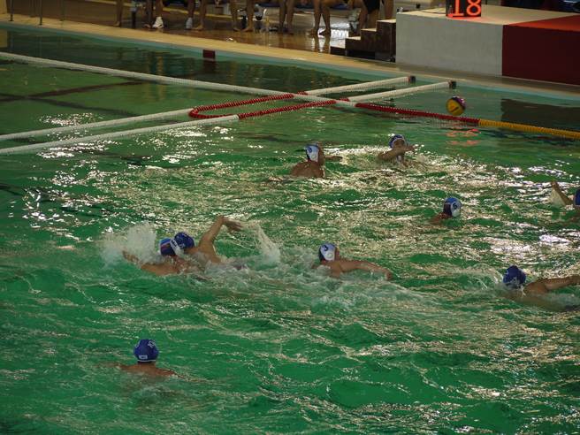 世大运水球赛，中华南韩之战。（陈育贤摄）