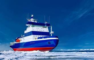 俄國核動力破冰船在聖彼得堡下水