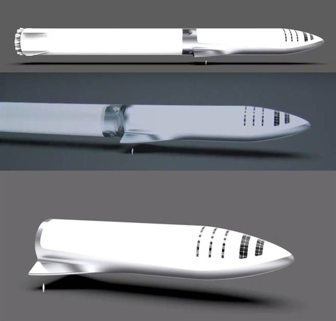 SpaceX的超大火箭从发射到太空舱脱离推进器的示意图。（图/SpaceX动画截图）