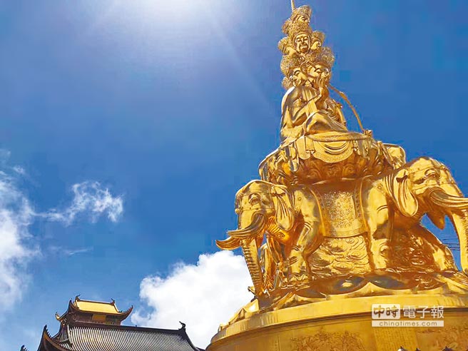 銅制 仏像 峨眉山金頂十方普賢菩薩像 工芸品 置物 S115420533 - 工芸品