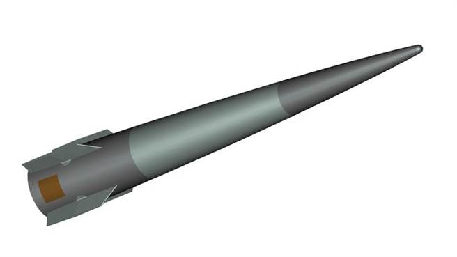 BAE系統的超高速炮彈，外表極尖銳以減少阻力。(圖/BAE)