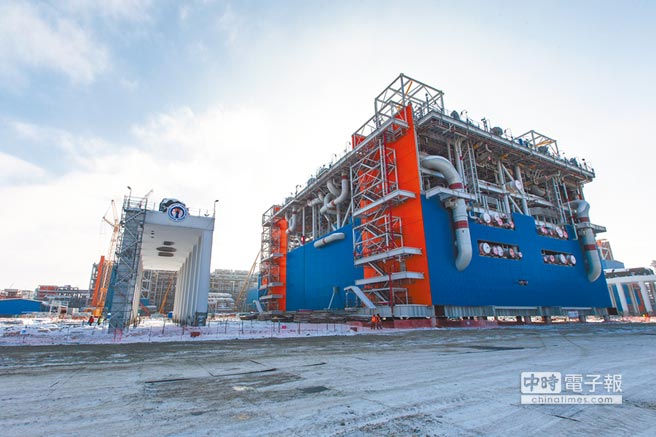 俄羅斯亞馬爾液化天然氣項目廠區。（新華社）