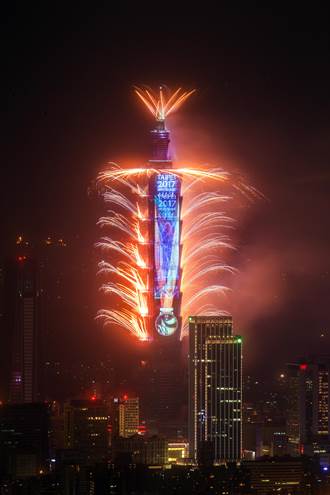 圖輯》台北101跨年燈光煙火秀 在倒數聲中璀燦登場
