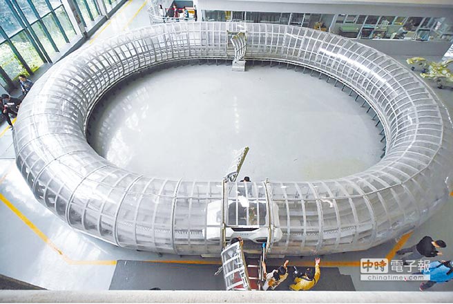 超高速磁浮列車環形實驗線平台。（取自中國新聞網）