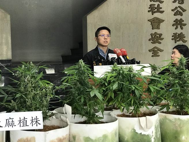 偵查第八大隊偵三隊隊長李宏倫表示，查獲大麻毒品數量甚鉅，估計查獲毒品市價約3600萬餘元，如流入市面恐毒害上千人次。（盧金足攝）
