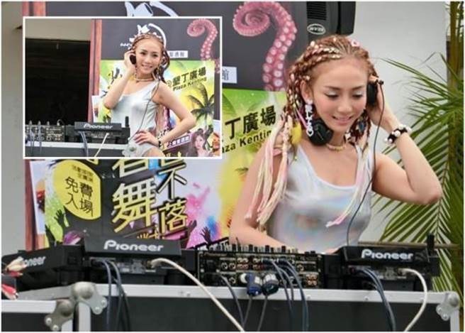 劉喬安改名「DJ Via」，轉型當「派對女王」，首場演出選在去年4月1日墾丁廣場音樂派對，大秀性感身材。（本報系資料照）