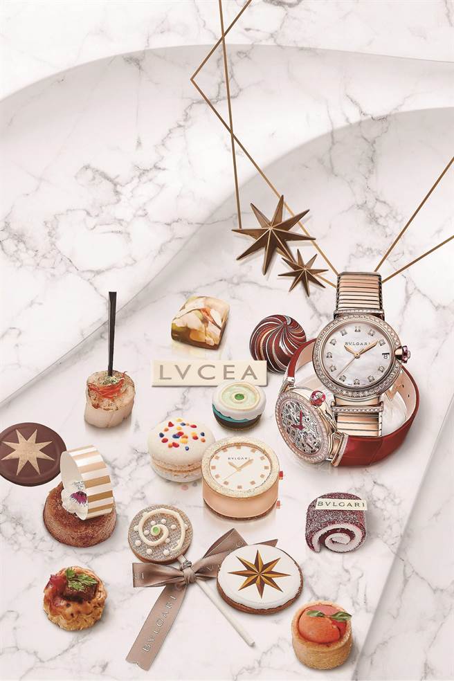 宝格丽与万豪酒店合作打造联名下午茶，两人组1880元。（BVLGARI提供）