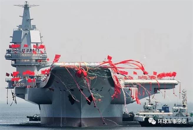 中共海軍首艘國產航母深受外界矚目。(圖片來源／中國軍網)
