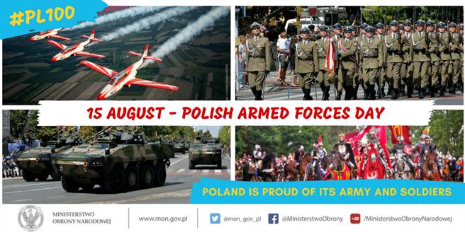 波蘭建軍節舉行近幾年來規模最大的遊行活動。(圖/波蘭國防部推特)