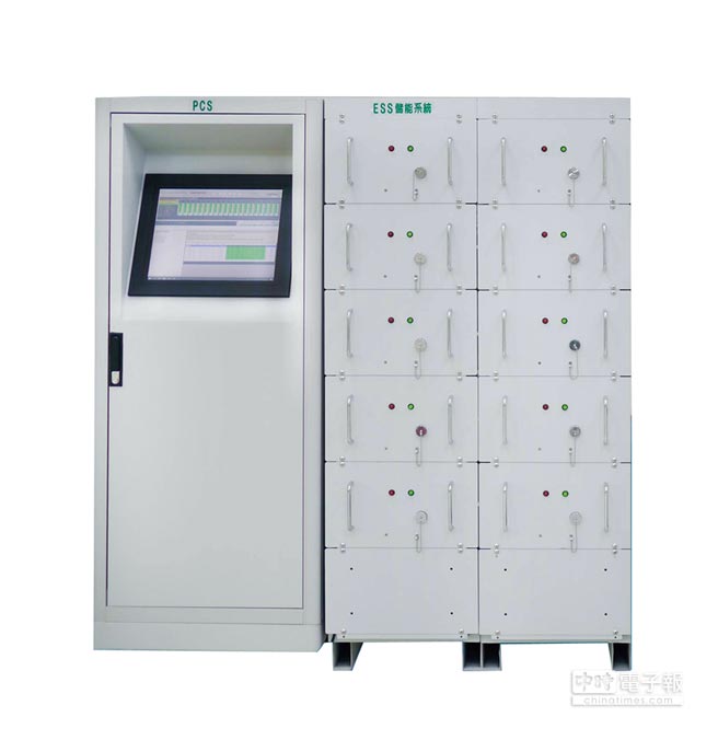 迪吉亚公司AI小型储能系统（SESS）可用于电梯不断电及大楼、家用、户外储电设备。　　图／业者提供