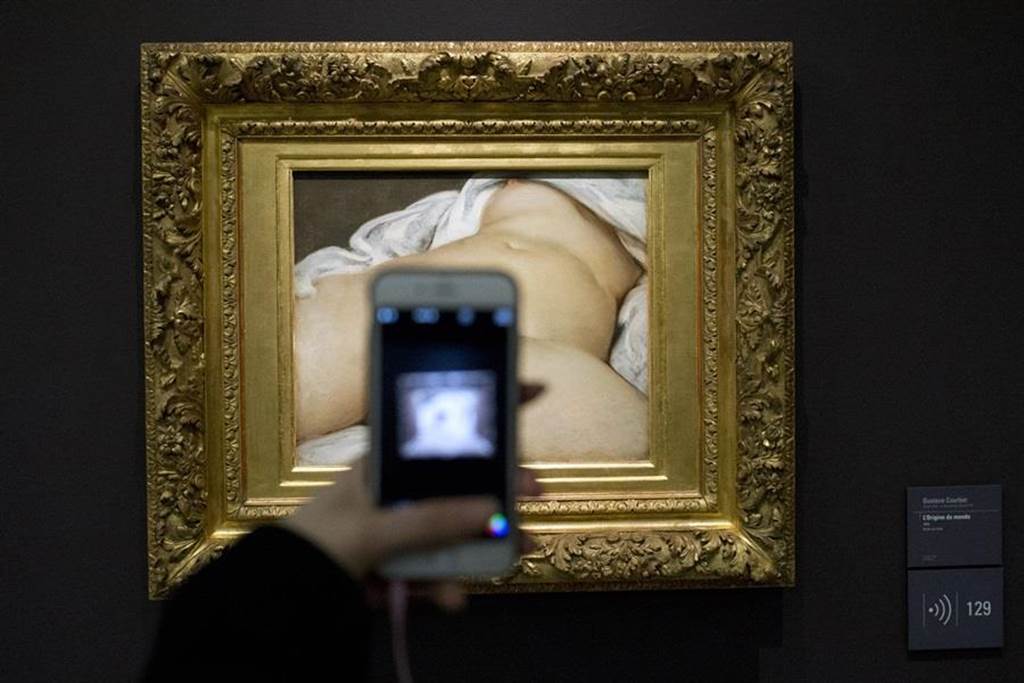 近期法国文学家秀普从文豪小仲马的书信中找到证据，认为世纪争议之作「世界的起源」画中裸体女主角为歌剧院舞者克尼欧。（美联社）(photo:ChinaTimes)