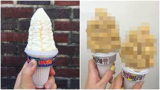 密集恐懼症注意！韓學生冰品創意新吃法「餅乾霜淇淋」光看到就頭皮發麻