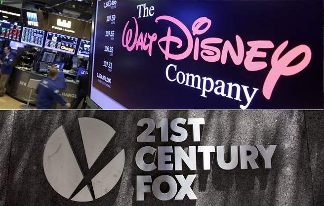 華特．迪士尼購併21世紀福斯公司案是目前在中國手上等待市場監管機構批准的最大購併案。（圖／美聯社合成圖）