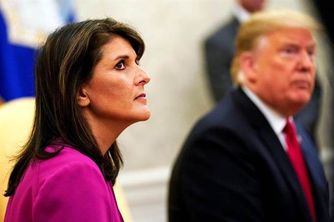 美國駐聯合國大使海利（Nikki Haley）9日宣布請辭，低調表示任期總有終點，不過外媒暗示海利可能因深陷道德醜聞閃辭。（圖／路透社）