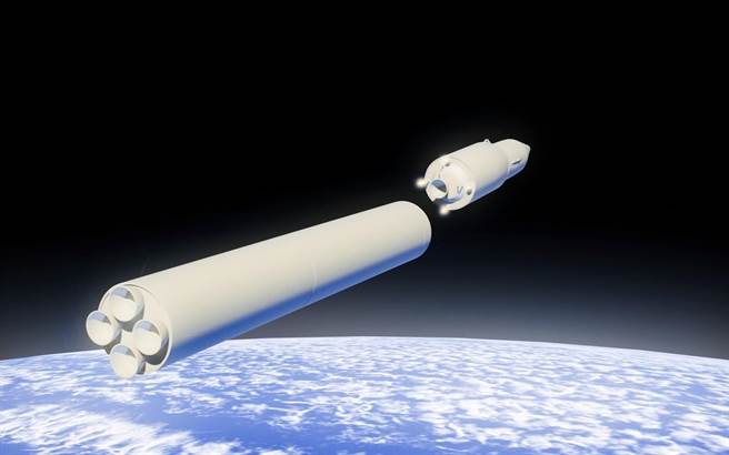 俄羅斯的先鋒高超音速滑翔武器由重型火箭送上太空後再重返地面進行攻擊的示意圖。（圖／美聯社）