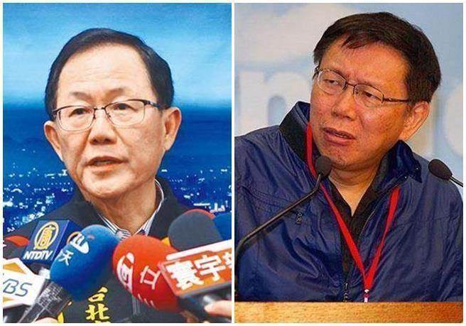國民黨台北市長參選人丁守中(左)、台北市長柯文哲(右)。(合成圖/中時資料照)