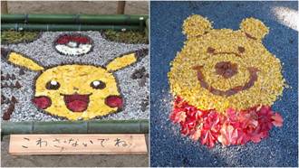 秋葉別掃！日本推特瘋「路邊的落葉」走進一看才發現各種卡通人物 