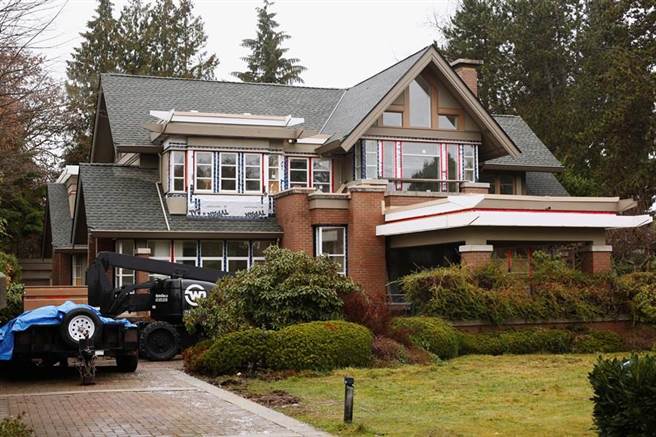 为保孟晚舟，媒体报导刘晓棕以温哥华总价超过新台币5亿元的2栋豪宅作为保释金，图为坪数较小的登巴宅邸。（图／路透社）