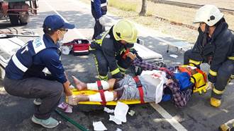 朴子醫院洗腎車追撞拖板車 病人看護5人受傷