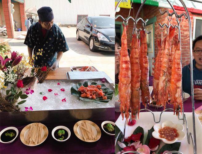 南部辦桌好霸氣！生魚片吃到飽 網想包紅包去吃(圖翻攝自/爆廢公社)