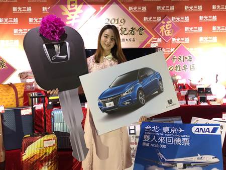 新光三越站前店年節福袋抽納智捷房車 工商時報
