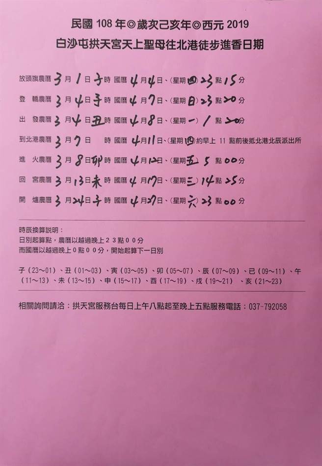 擲筊訂時程 白沙屯媽祖4月8日凌晨出發徒步進香 生活 中時