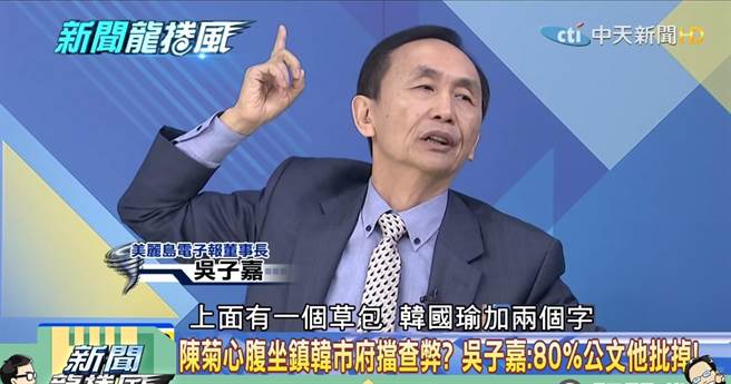 資深媒體人 吳子嘉。(圖/取自中天政論節目新聞龍捲風截圖)