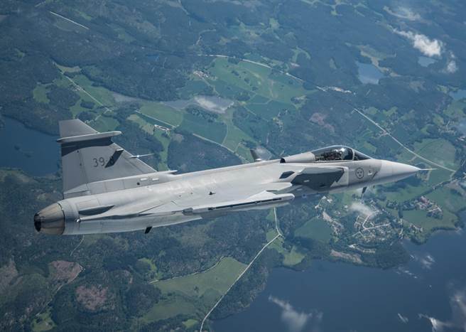瑞典「狮鹫」E战机的资料照。（图/Saab）