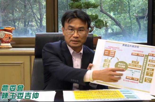 农委会成立国家队外销农产品，被韩国瑜骂了「台农发那10亿到哪里去了」。陈吉仲日前在脸书开直播回应表示，台农发是公司，但国家队是平台，加入这平台，补助更到位。（图／翻摄脸书直播）