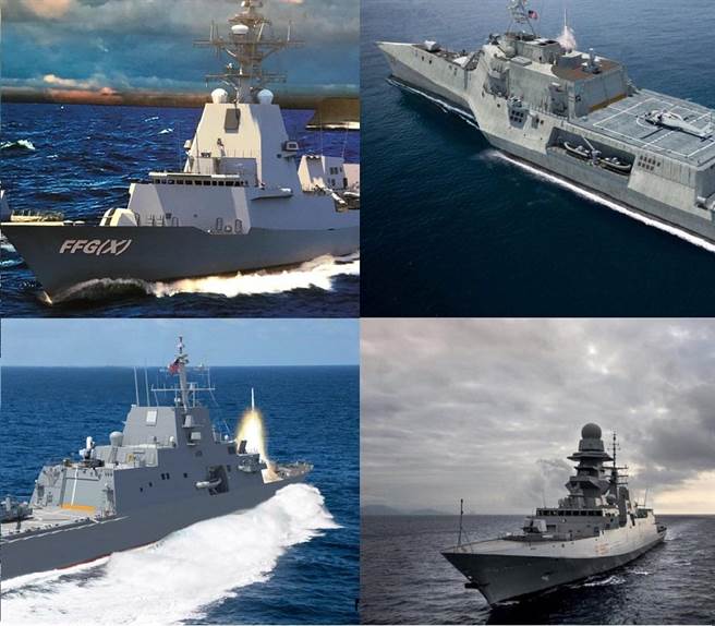 美国造船厂提出的各种FFG(X)新世代巡防舰的方案。（图／美国海军学院新闻网）
