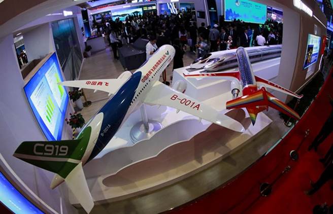 陆自制民航机C919。(中新社)